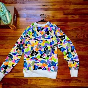 Bathing Ape CrewNeck multicolored Apes Pattern